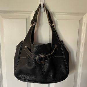 Black leather Furla bag.